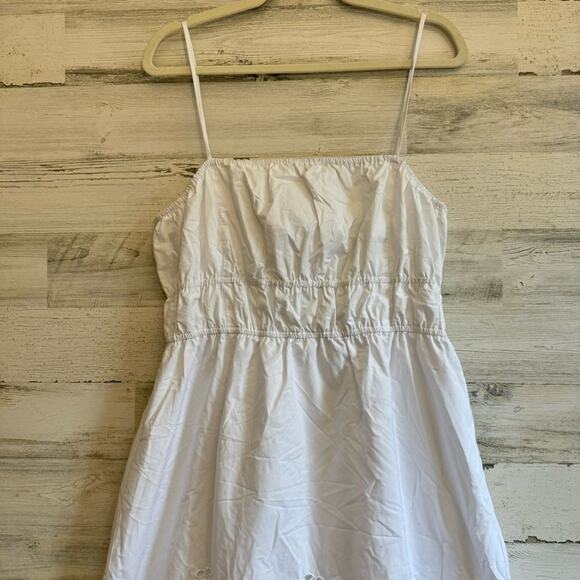 NWT Madewell Embroidered Tank Midi Dress in Poplin White Cotton Boho NS131 - Picture 4 of 15